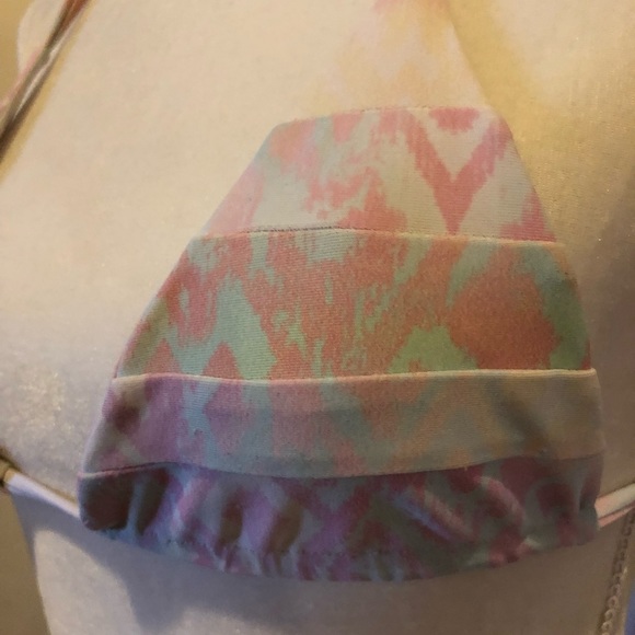 Stone Fox swim triangle bikini top. Small. Pastels - Picture 11 of 14